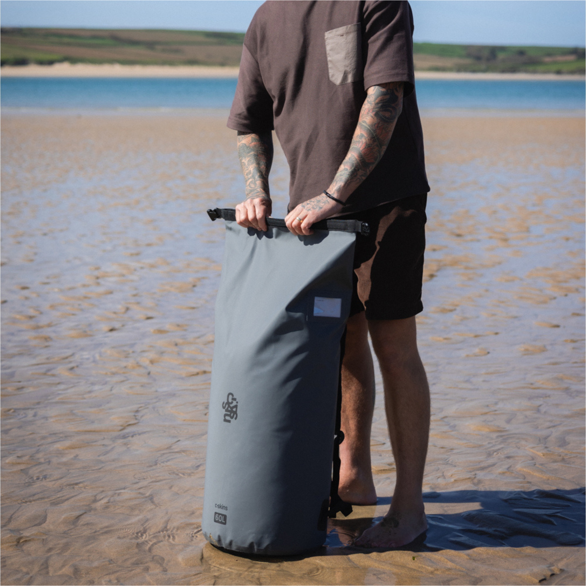 2026 C-Skins Session 60L Dry Bag Backpack C-DBPSE60 - Storm Grey